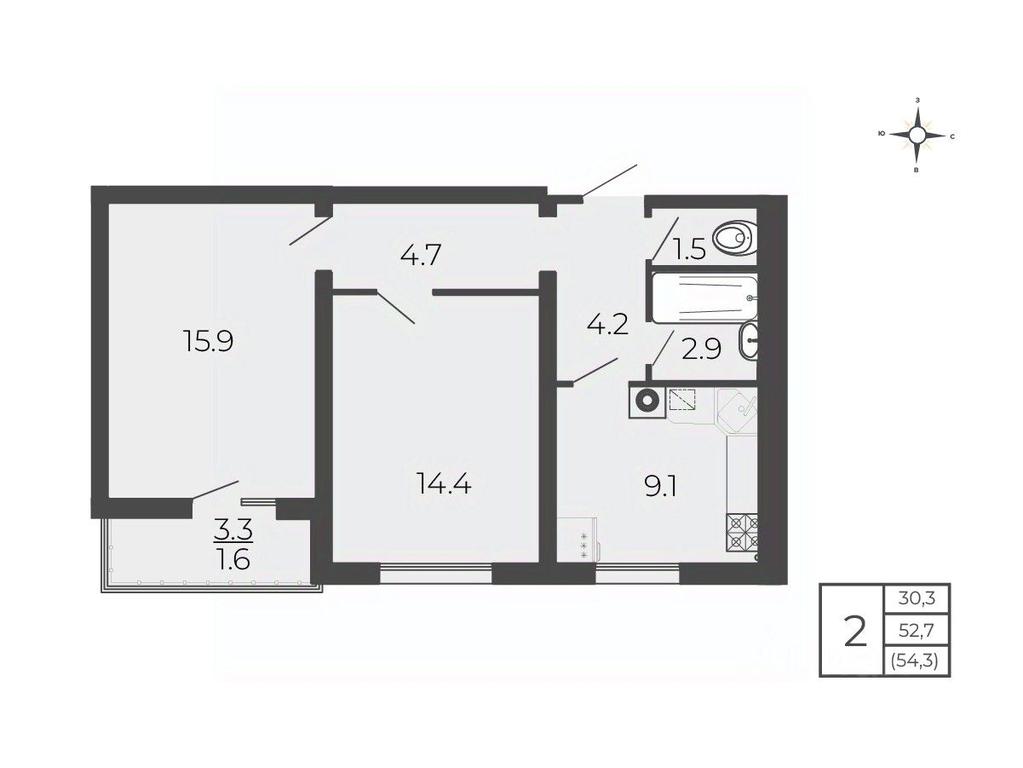 1-BD Apartment Sale, 54.3 sq. m. at Novy Blagodar, 2-y Shakhovskoy proyezd, Volokolamsk, Moscow Region, Russia #1 1-BD Apartment Sale, 54.3 sq. m. at Novy Blagodar, 2-y Shakhovskoy proyezd, Volokolamsk, Moscow Region, Russia #1