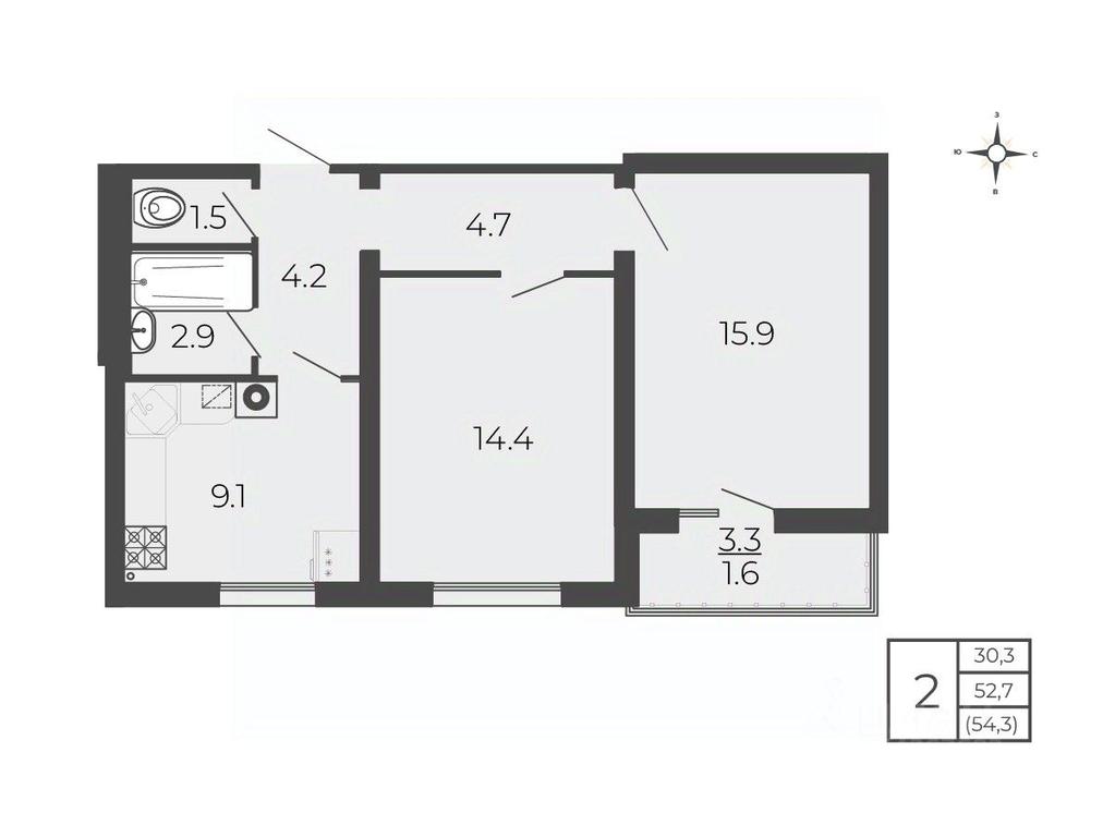 1-BD Apartment Sale, 54.3平方米 at Novy Blagodar, 2-y Shakhovskoy proyezd, Volokolamsk, Moscow Region, Russia #1 1-BD Apartment Sale, 54.3平方米 at Novy Blagodar, 2-y Shakhovskoy proyezd, Volokolamsk, Moscow Region, Russia #1