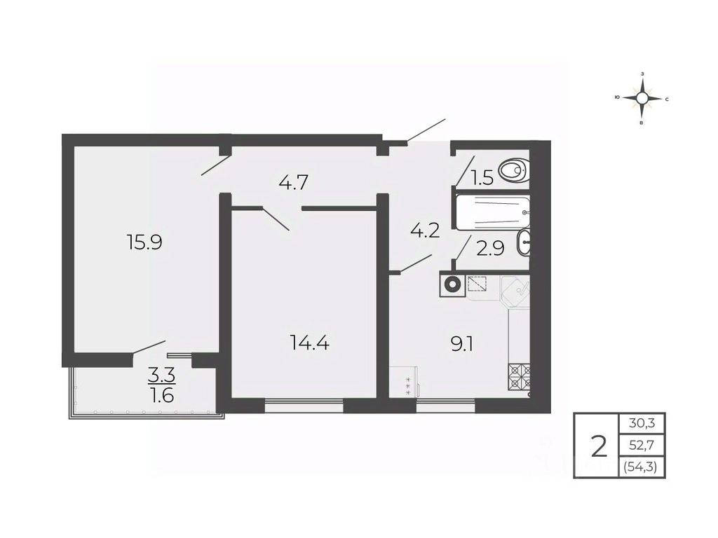 1-BD Apartment Sale, 54.3 sq. m. at Novy Blagodar, 2-y Shakhovskoy proyezd, Volokolamsk, Moscow Region, Russia #1 1-BD Apartment Sale, 54.3 sq. m. at Novy Blagodar, 2-y Shakhovskoy proyezd, Volokolamsk, Moscow Region, Russia #1