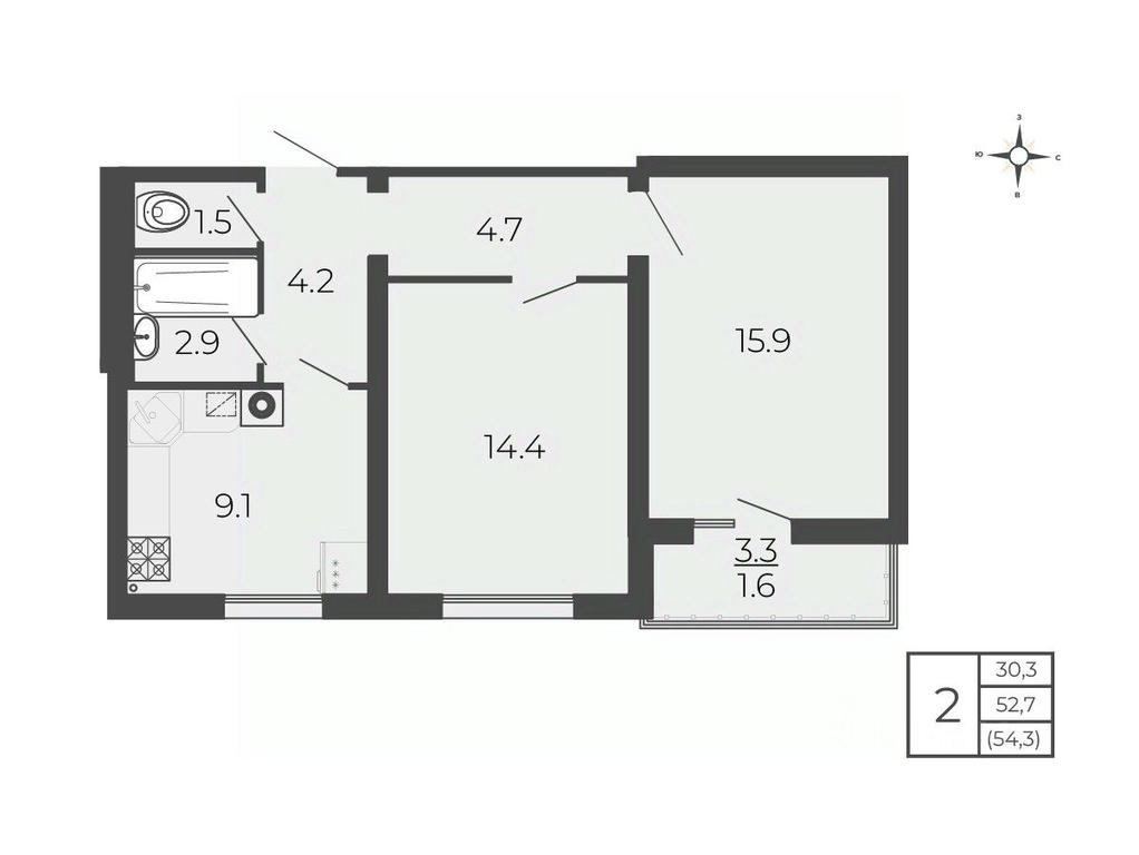 1-BD Apartment Sale, 54.3 sq. m. at Novy Blagodar, 2-y Shakhovskoy proyezd, Volokolamsk, Moscow Region, Russia #1 1-BD Apartment Sale, 54.3 sq. m. at Novy Blagodar, 2-y Shakhovskoy proyezd, Volokolamsk, Moscow Region, Russia #1