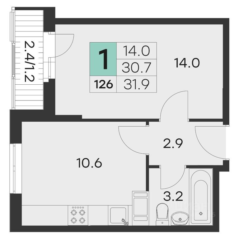 Apartment Sale, 31.9平方米 at Olimp, Mikheenko Street, Khotkovo, Sergiyevo-Posadskiy Urban District, Moscow Region, Russia #1 Apartment Sale, 31.9平方米 at Olimp, Mikheenko Street, Khotkovo, Sergiyevo-Posadskiy Urban District, Moscow Region, Russia #1