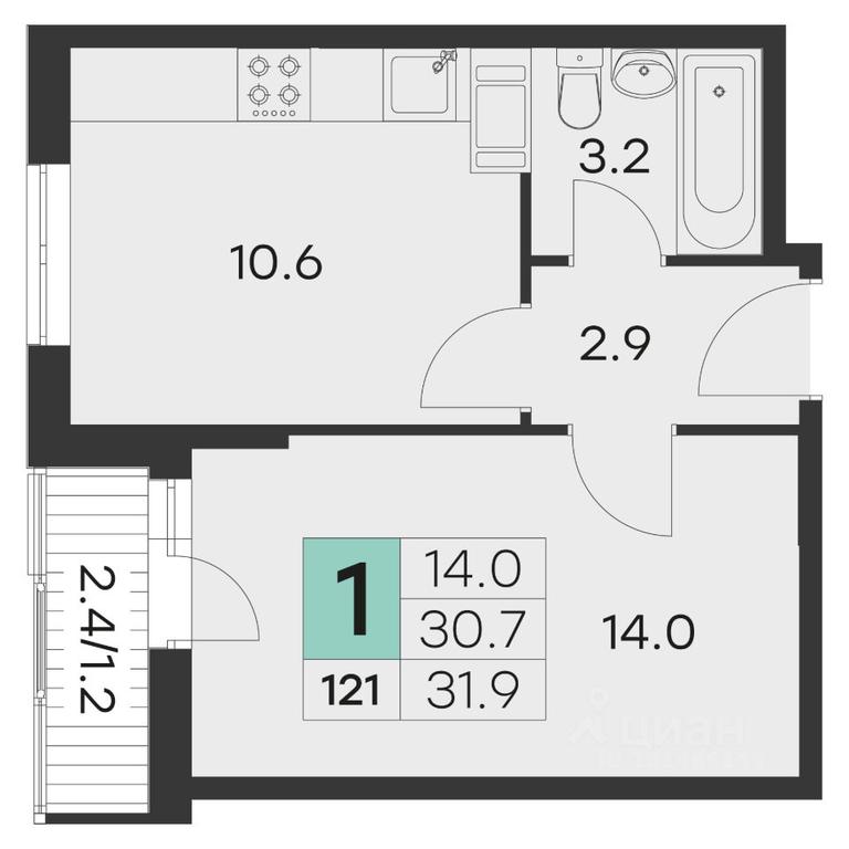 Apartment Sale, 31.9平方米 at Olimp, Mikheenko Street, Khotkovo, Sergiyevo-Posadskiy Urban District, Moscow Region, Russia #1 Apartment Sale, 31.9平方米 at Olimp, Mikheenko Street, Khotkovo, Sergiyevo-Posadskiy Urban District, Moscow Region, Russia #1