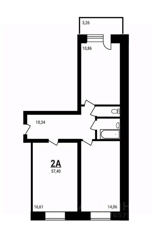 1-BD Apartment Sale, 57.4 sq. m. at Druzhny, mikrorayon Druzhny, rabochiy posyolok Tuchkovo, Ruzskiy City District, Moscow Region, Russia #1