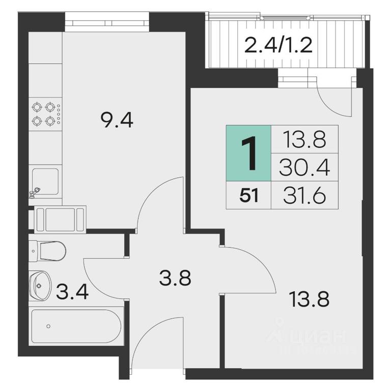 Apartment Sale, 31.6平方米 at Olimp, Mikheenko Street, Khotkovo, Sergiyevo-Posadskiy Urban District, Moscow Region, Russia #1 Apartment Sale, 31.6平方米 at Olimp, Mikheenko Street, Khotkovo, Sergiyevo-Posadskiy Urban District, Moscow Region, Russia #1