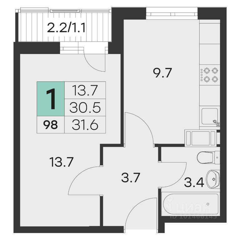 Apartment Sale, 31.6平方米 at Olimp, Mikheenko Street, Khotkovo, Sergiyevo-Posadskiy Urban District, Moscow Region, Russia #1 Apartment Sale, 31.6平方米 at Olimp, Mikheenko Street, Khotkovo, Sergiyevo-Posadskiy Urban District, Moscow Region, Russia #1