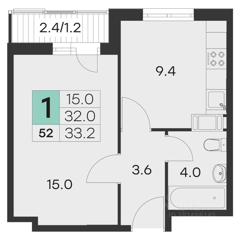 Apartment Sale, 33.2 sq. m. at Olimp, Mikheenko Street, Khotkovo, Sergiyevo-Posadskiy Urban District, Moscow Region, Russia #1 Apartment Sale, 33.2 sq. m. at Olimp, Mikheenko Street, Khotkovo, Sergiyevo-Posadskiy Urban District, Moscow Region, Russia #1