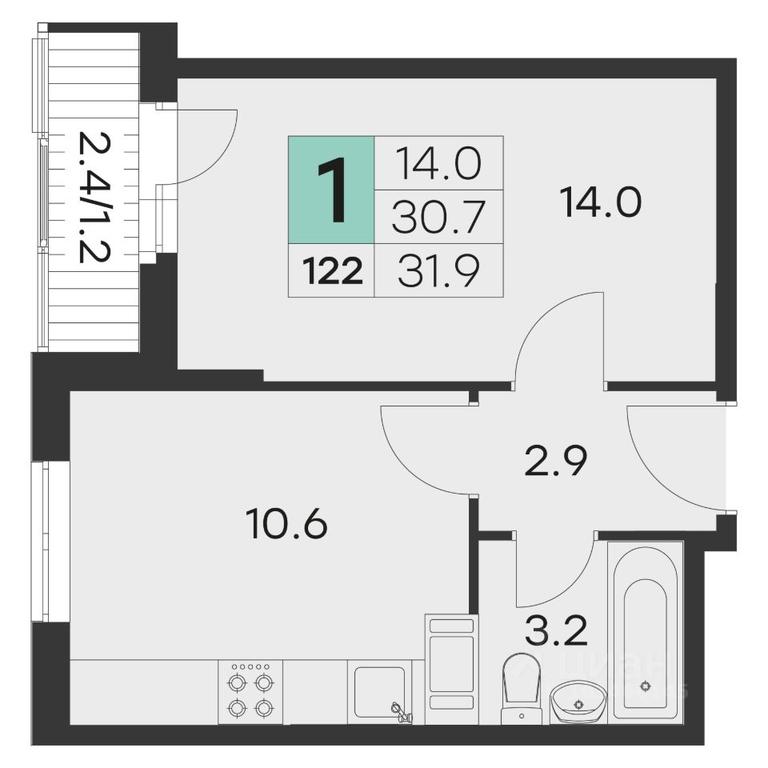Apartment Sale, 31.9 sq. m. at Olimp, Mikheenko Street, Khotkovo, Sergiyevo-Posadskiy Urban District, Moscow Region, Russia #1 Apartment Sale, 31.9 sq. m. at Olimp, Mikheenko Street, Khotkovo, Sergiyevo-Posadskiy Urban District, Moscow Region, Russia #1
