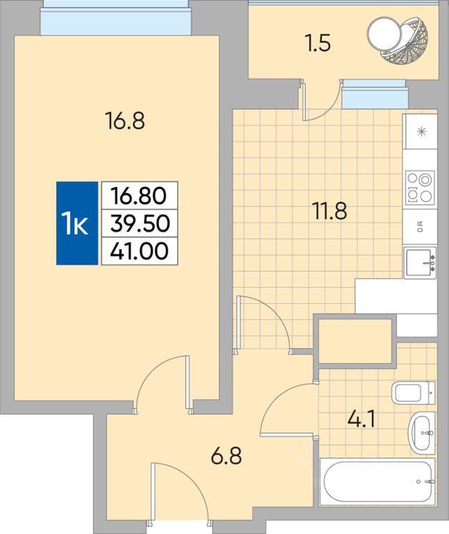 Apartment Sale, 41.1 sq. m. at Samotsvety mira, Mira Avenue, 22, Reutov, Moscow Region, Russia #1 Apartment Sale, 41.1 sq. m. at Samotsvety mira, Mira Avenue, 22, Reutov, Moscow Region, Russia #1