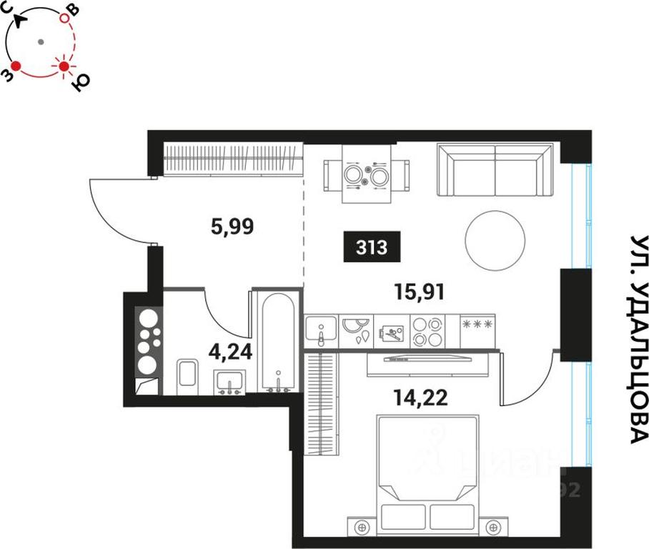 1-BD Apartment Sale, 40.36 sq. m. at Innovator, Michurinsky Avenue, Moscow, Russia #1 1-BD Apartment Sale, 40.36 sq. m. at Innovator, Michurinsky Avenue, Moscow, Russia #1