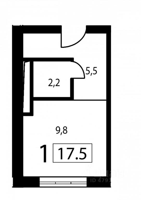 Apartment Sale, 17.5 sq. m. at New Form Aminevskoe (Nyu Form Aminevskoe), Aminyevskoye Highway, Moscow, Russia #1