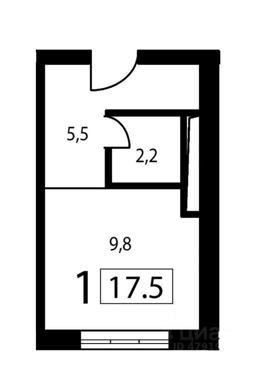 Apartment Sale, 17.5 sq. m. at New Form Aminevskoe (Nyu Form Aminevskoe), Aminyevskoye Highway, Moscow, Russia #2