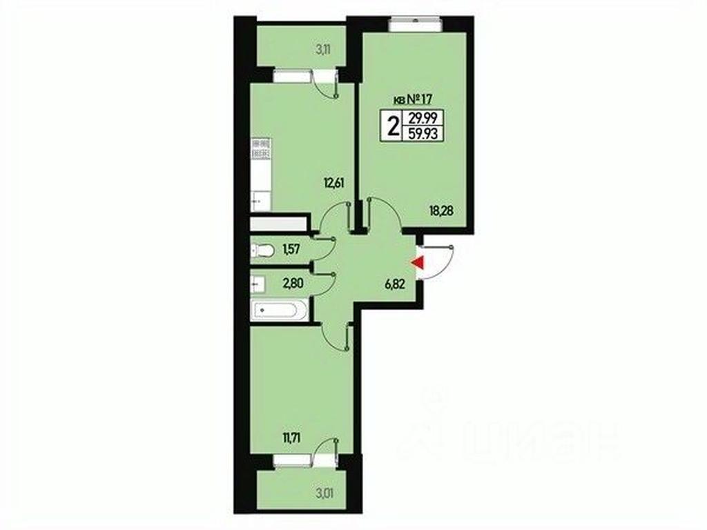 1-BD Apartment Sale, 54平方米 at Borisoglebskoe, Generala Donskova Street, Novofyodorovskoye Settlement, Moscow, Russia #1 1-BD Apartment Sale, 54平方米 at Borisoglebskoe, Generala Donskova Street, Novofyodorovskoye Settlement, Moscow, Russia #1