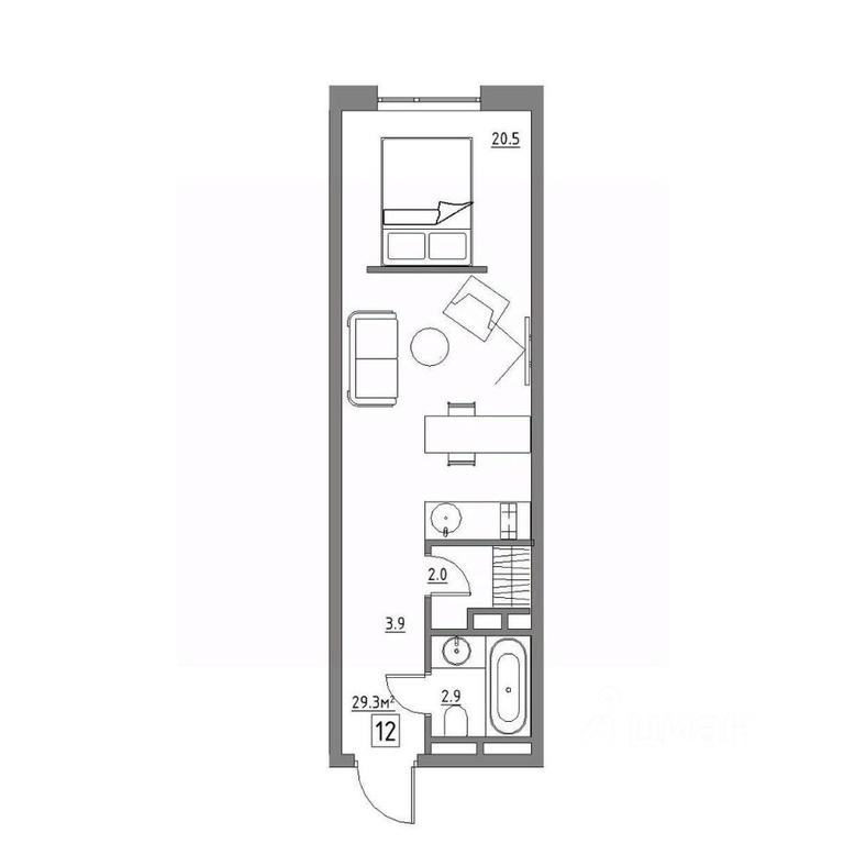 Apartment Sale, 29.3 sq. m. at Rezidentsiya 15, Sosnovaya ulitsa, District of Rastorguevo, Vidnoye, Leninskiy City District, Moscow Region, Russia #1 Apartment Sale, 29.3 sq. m. at Rezidentsiya 15, Sosnovaya ulitsa, District of Rastorguevo, Vidnoye, Leninskiy City District, Moscow Region, Russia #1