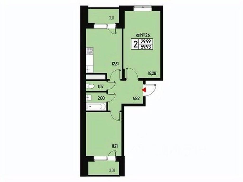1-BD Apartment Sale, 53平方米 at Borisoglebskoe, Generala Donskova Street, Novofyodorovskoye Settlement, Moscow, Russia #1 1-BD Apartment Sale, 53平方米 at Borisoglebskoe, Generala Donskova Street, Novofyodorovskoye Settlement, Moscow, Russia #1