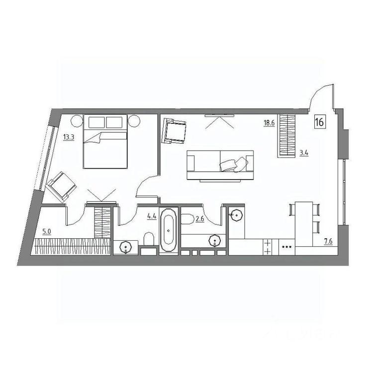 1-BD Apartment Sale, 54.9平方米 at Rezidentsiya 15, Sosnovaya ulitsa, District of Rastorguevo, Vidnoye, Leninskiy City District, Moscow Region, Russia #1 1-BD Apartment Sale, 54.9平方米 at Rezidentsiya 15, Sosnovaya ulitsa, District of Rastorguevo, Vidnoye, Leninskiy City District, Moscow Region, Russia #1