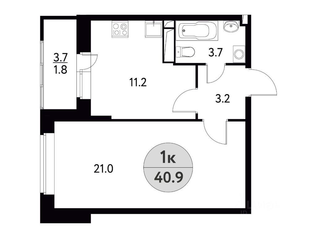 Apartment Sale, 40.9 sq. m. at Solnechnaya dolina, Fryanovskoye shosse, 64к1, Schyolkovo, Moscow Region, Russia #1 Apartment Sale, 40.9 sq. m. at Solnechnaya dolina, Fryanovskoye shosse, 64к1, Schyolkovo, Moscow Region, Russia #1