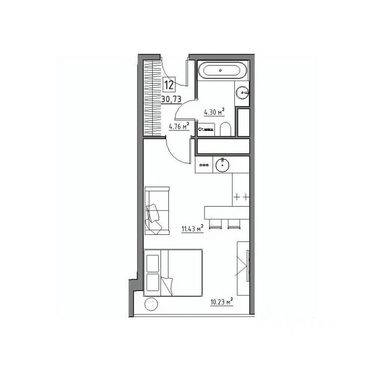 Apartment Sale, 30.73平方米 at Rezidentsiya 15, Sosnovaya ulitsa, District of Rastorguevo, Vidnoye, Leninskiy City District, Moscow Region, Russia #1 Apartment Sale, 30.73平方米 at Rezidentsiya 15, Sosnovaya ulitsa, District of Rastorguevo, Vidnoye, Leninskiy City District, Moscow Region, Russia #1