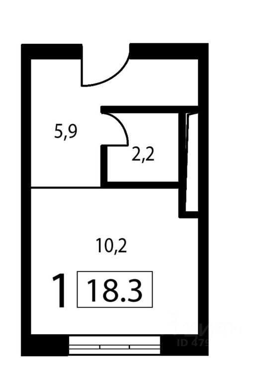 Apartment Sale, 18.3平方米 at New Form Aminevskoe (Nyu Form Aminevskoe), Aminyevskoye Highway, Moscow, Russia #1