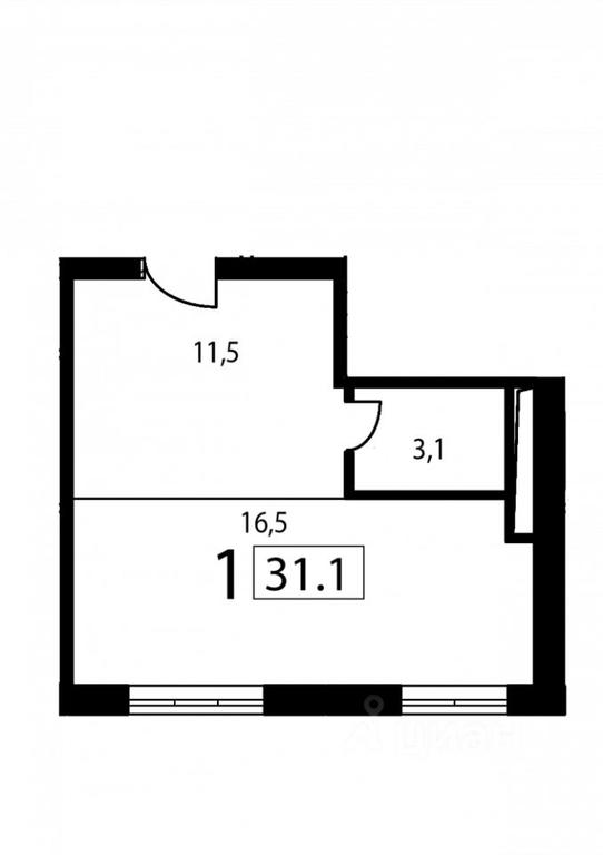 Apartment Sale, 31.1 sq. m. at New Form Aminevskoe (Nyu Form Aminevskoe), Aminyevskoye Highway, Moscow, Russia #1