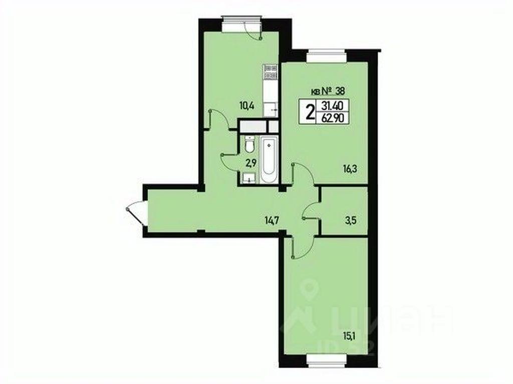 1-BD Apartment Sale, 63 sq. m. at Borisoglebskoe, Generala Donskova Street, Novofyodorovskoye Settlement, Moscow, Russia #1 1-BD Apartment Sale, 63 sq. m. at Borisoglebskoe, Generala Donskova Street, Novofyodorovskoye Settlement, Moscow, Russia #1