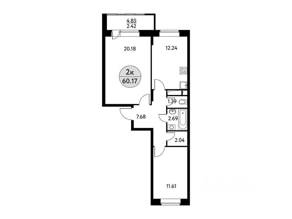 1-BD Apartment Sale, 60.17 sq. m. at Solnechnaya dolina, Fryanovskoye shosse, 64к1, Schyolkovo, Moscow Region, Russia #1 1-BD Apartment Sale, 60.17 sq. m. at Solnechnaya dolina, Fryanovskoye shosse, 64к1, Schyolkovo, Moscow Region, Russia #1