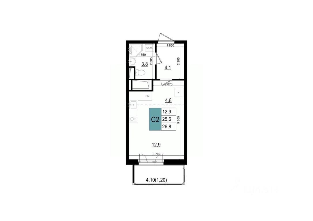 Apartment Sale, 26.8 sq. m. at Mikrorayon 6 6A, 6A mikrorayon, Odintsovo, Moscow Region, Russia #1 Apartment Sale, 26.8 sq. m. at Mikrorayon 6 6A, 6A mikrorayon, Odintsovo, Moscow Region, Russia #1