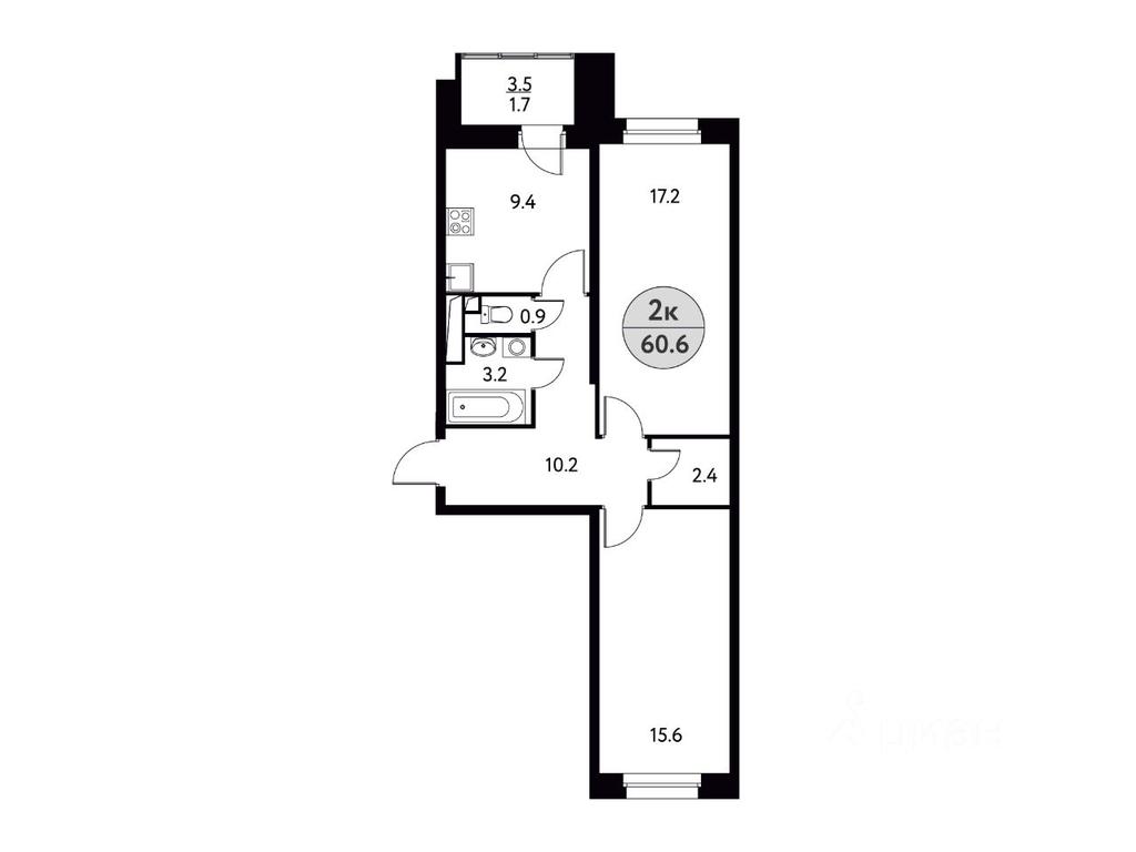 1-BD Apartment Sale, 60.6平方米 at Solnechnaya dolina, Fryanovskoye shosse, 64к1, Schyolkovo, Moscow Region, Russia #1 1-BD Apartment Sale, 60.6平方米 at Solnechnaya dolina, Fryanovskoye shosse, 64к1, Schyolkovo, Moscow Region, Russia #1
