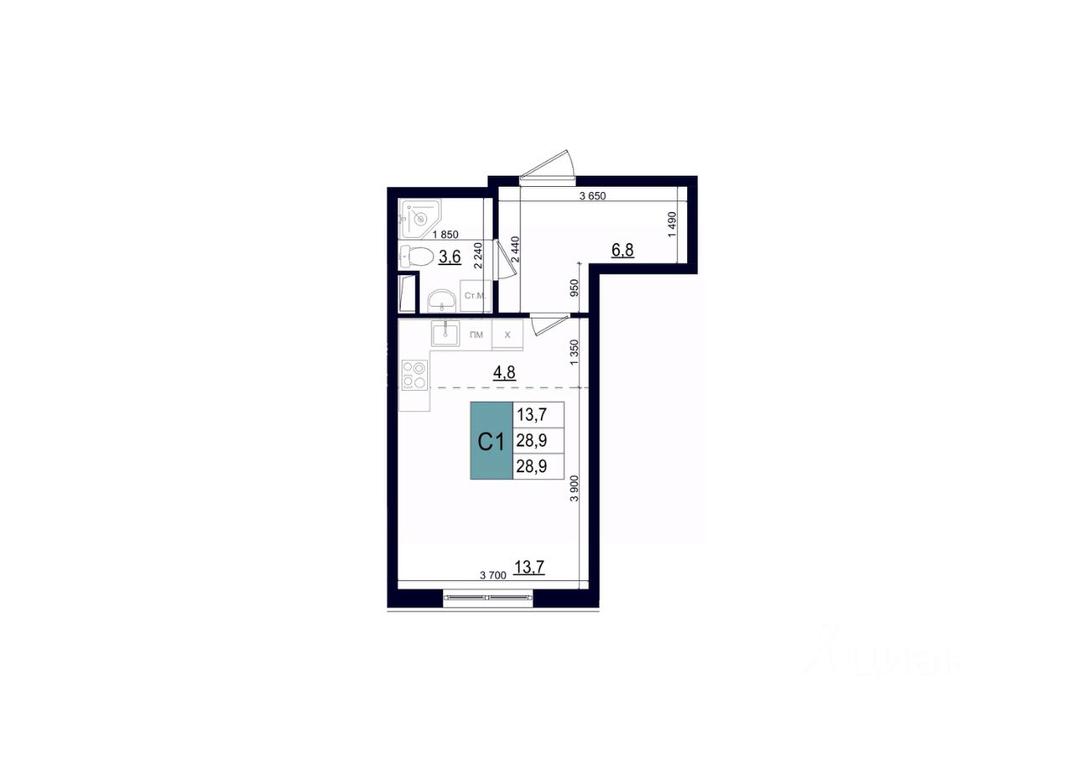 Apartment Sale, 28.9 sq. m. at Mikrorayon 6 6A, 6A mikrorayon, Odintsovo, Moscow Region, Russia #1 Apartment Sale, 28.9 sq. m. at Mikrorayon 6 6A, 6A mikrorayon, Odintsovo, Moscow Region, Russia #1