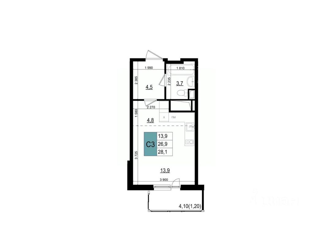 Apartment Sale, 28.1 sq. m. at Mikrorayon 6 6A, 6A mikrorayon, Odintsovo, Moscow Region, Russia #1 Apartment Sale, 28.1 sq. m. at Mikrorayon 6 6A, 6A mikrorayon, Odintsovo, Moscow Region, Russia #1