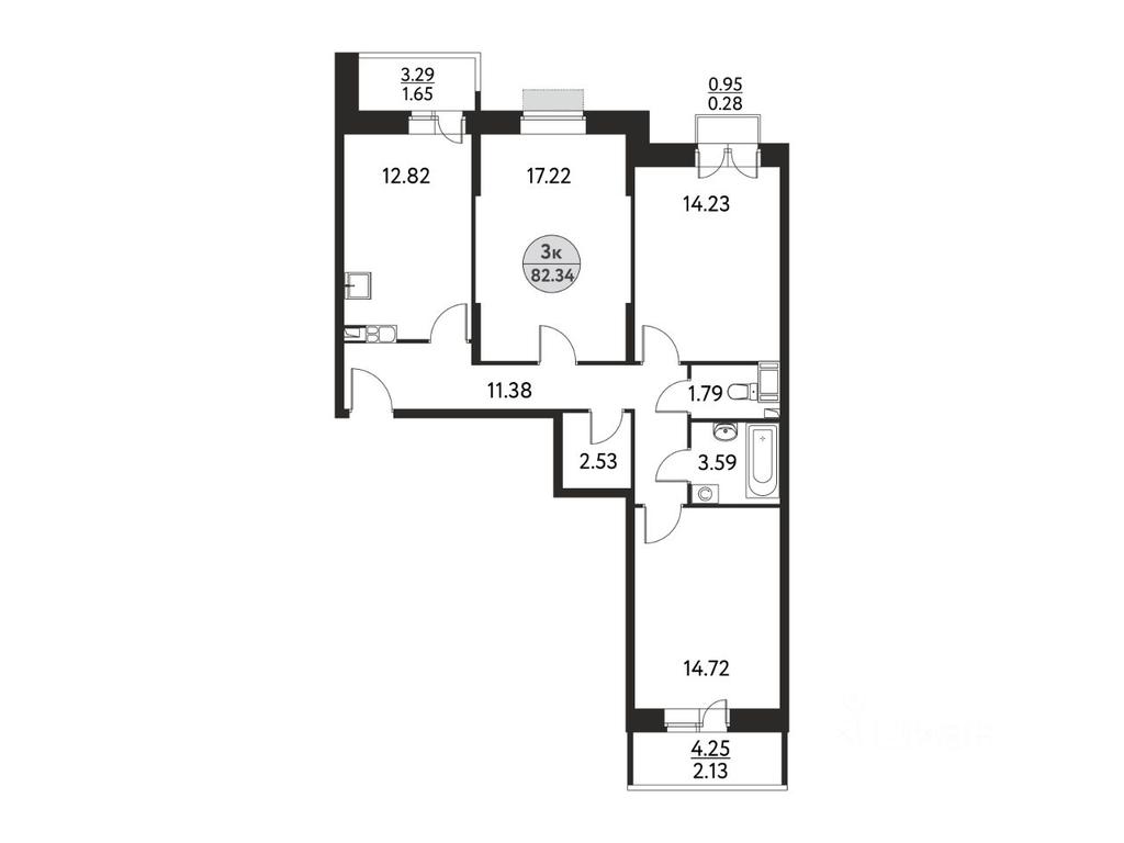 2-BD Apartment Sale, 82.34平方米 at Dom na Sirenevoy, Polevaya ulitsa, Schyolkovo, Moscow Region, Russia #1 2-BD Apartment Sale, 82.34平方米 at Dom na Sirenevoy, Polevaya ulitsa, Schyolkovo, Moscow Region, Russia #1