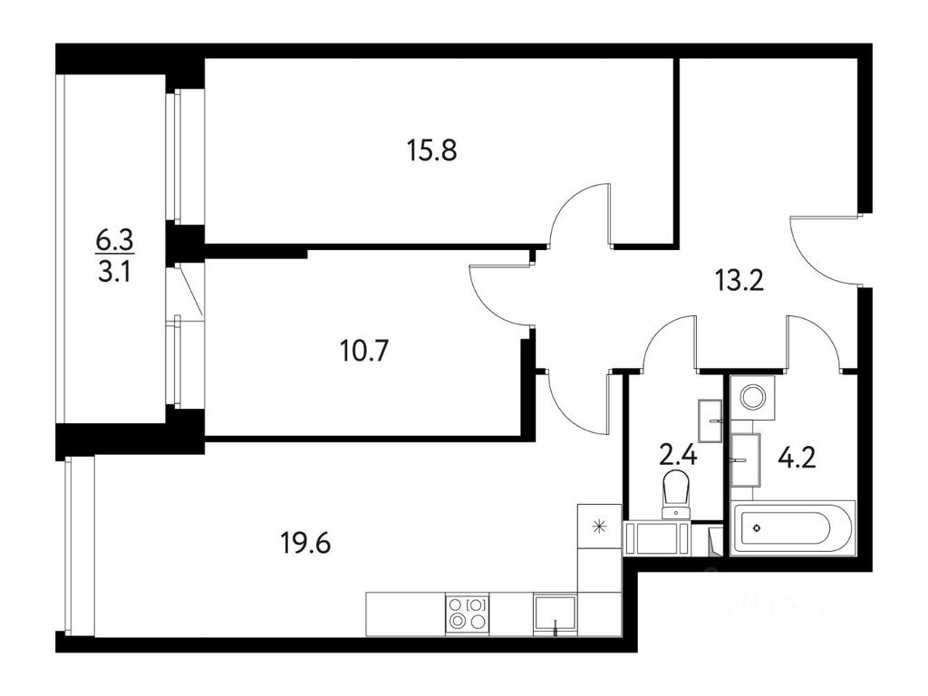 1-BD Apartment Sale, 70.5平方米 at Solnechny Park, zhiloy kompleks Solnechny park, Schyolkovo, Moscow Region, Russia #1 1-BD Apartment Sale, 70.5平方米 at Solnechny Park, zhiloy kompleks Solnechny park, Schyolkovo, Moscow Region, Russia #1
