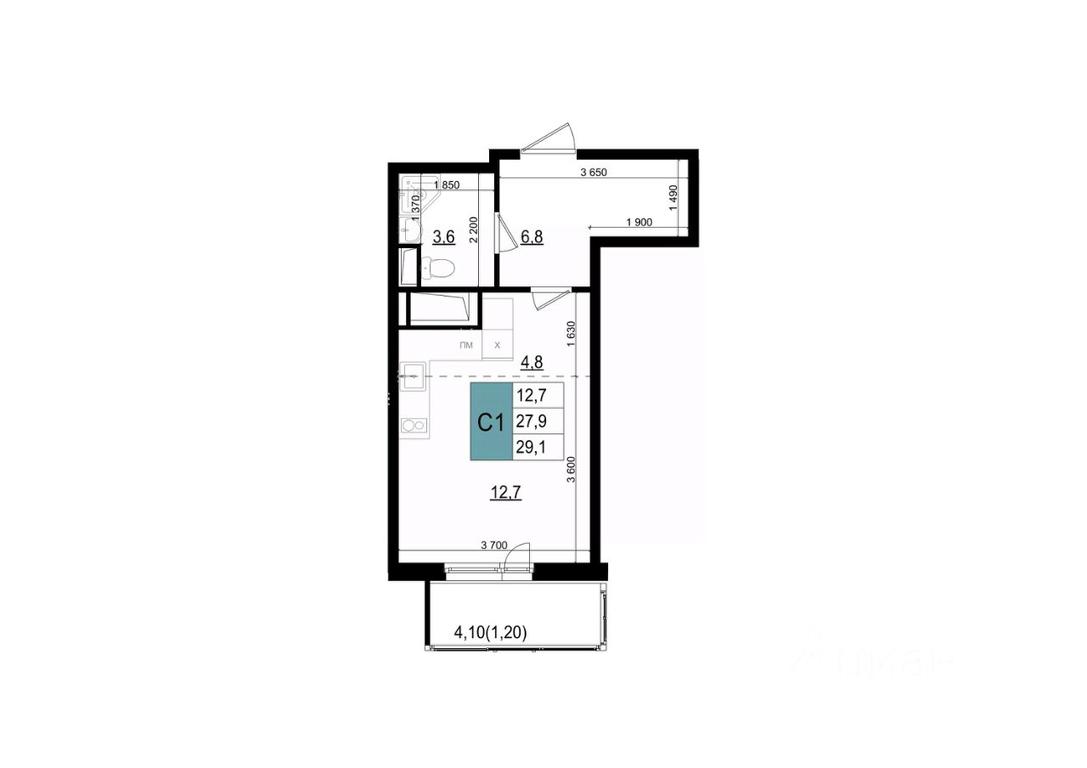 Apartment Sale, 29.1平方米 at Mikrorayon 6 6A, 6A mikrorayon, Odintsovo, Moscow Region, Russia #1 Apartment Sale, 29.1平方米 at Mikrorayon 6 6A, 6A mikrorayon, Odintsovo, Moscow Region, Russia #1