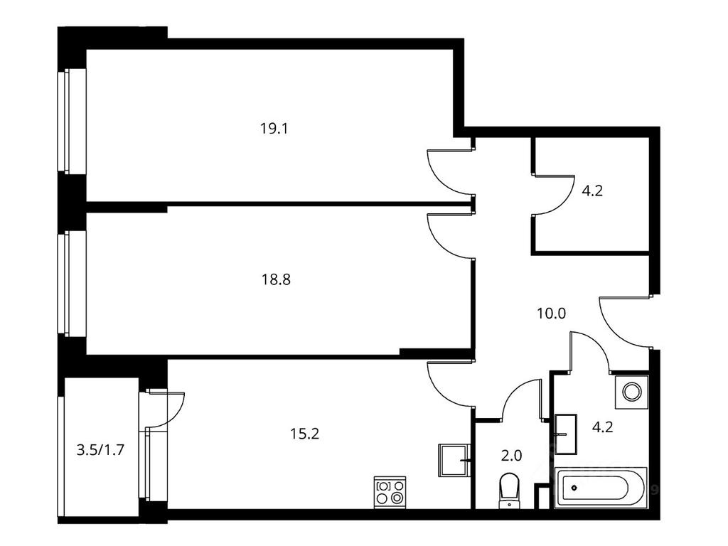 1-BD Apartment Sale, 76.8 sq. m. at Solnechny Park, zhiloy kompleks Solnechny park, Schyolkovo, Moscow Region, Russia #1 1-BD Apartment Sale, 76.8 sq. m. at Solnechny Park, zhiloy kompleks Solnechny park, Schyolkovo, Moscow Region, Russia #1