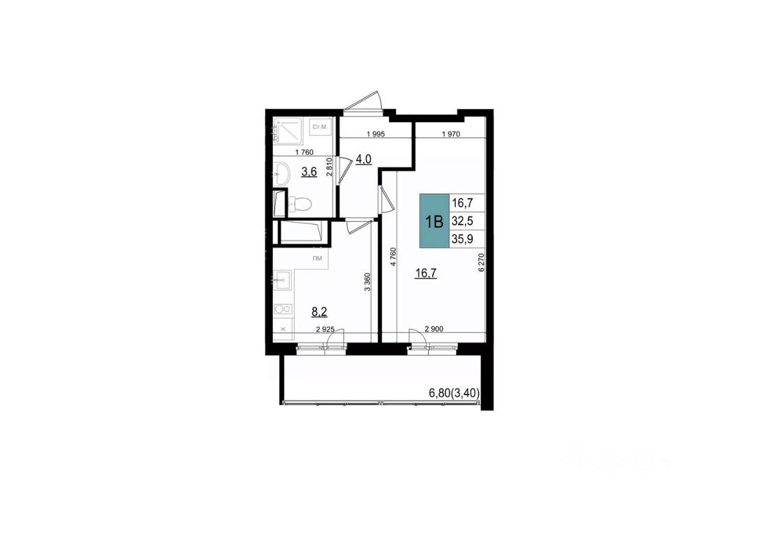 Apartment Sale, 35.9 sq. m. at Mikrorayon 6 6A, 6A mikrorayon, Odintsovo, Moscow Region, Russia #1 Apartment Sale, 35.9 sq. m. at Mikrorayon 6 6A, 6A mikrorayon, Odintsovo, Moscow Region, Russia #1