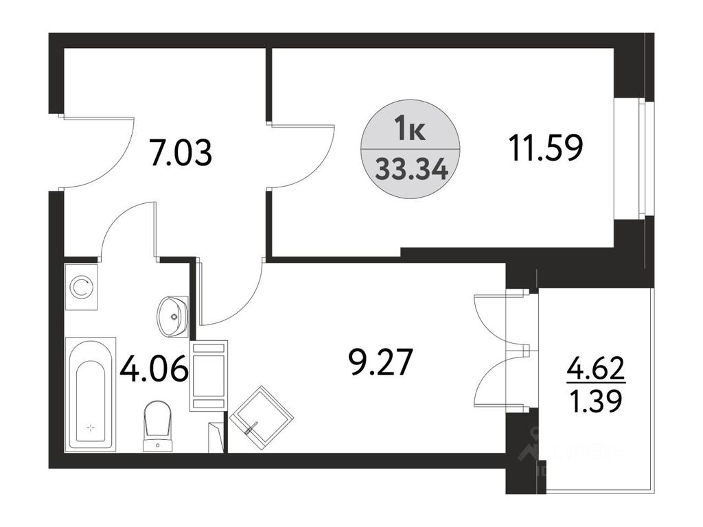 Apartment Sale, 33.34 sq. m. at Dom na Sirenevoy, Polevaya ulitsa, Schyolkovo, Moscow Region, Russia #1 Apartment Sale, 33.34 sq. m. at Dom na Sirenevoy, Polevaya ulitsa, Schyolkovo, Moscow Region, Russia #1