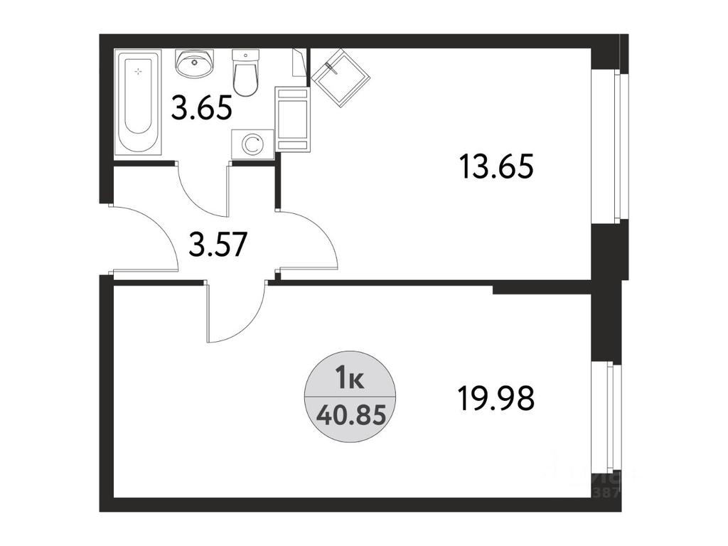 Apartment Sale, 40.85平方米 at Dom na Sirenevoy, Polevaya ulitsa, Schyolkovo, Moscow Region, Russia #1 Apartment Sale, 40.85平方米 at Dom na Sirenevoy, Polevaya ulitsa, Schyolkovo, Moscow Region, Russia #1