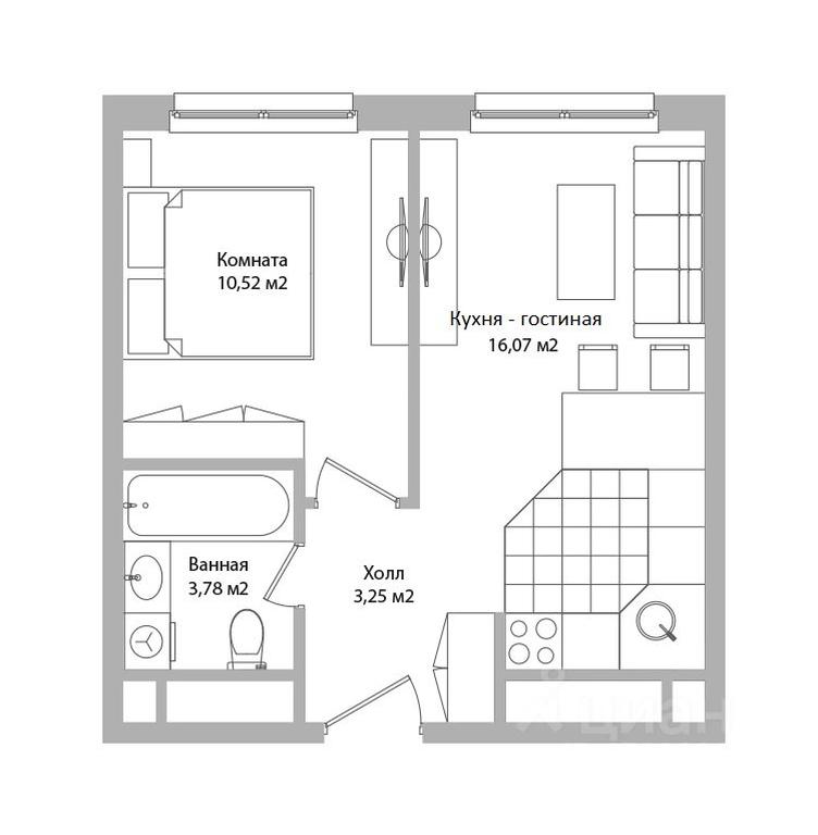 Apartment Sale, 33.6 sq. m. at po ul. Sukromka, Sukromka Street, Mytischi, Moscow Region, Russia #1 Apartment Sale, 33.6 sq. m. at po ul. Sukromka, Sukromka Street, Mytischi, Moscow Region, Russia #1