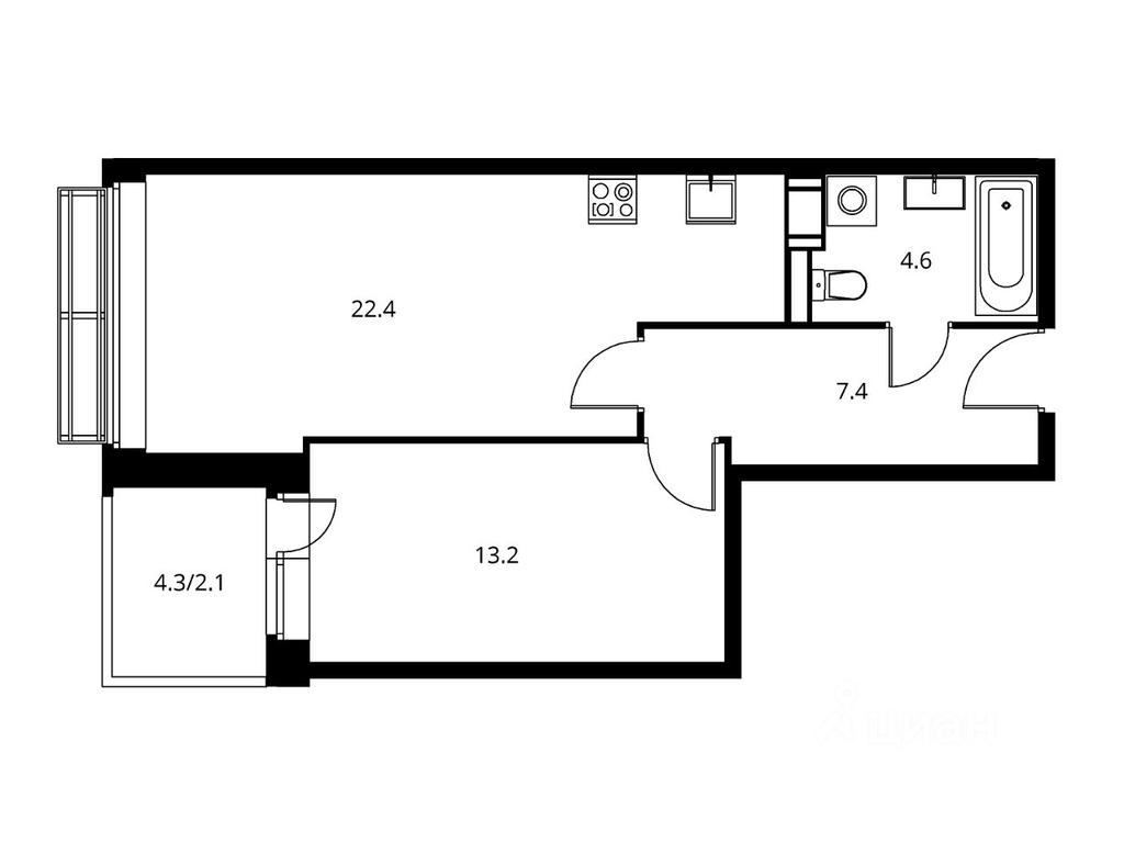 1-BD Apartment Sale, 50.7 sq. m. at Solnechny Park, zhiloy kompleks Solnechny park, Schyolkovo, Moscow Region, Russia #1 1-BD Apartment Sale, 50.7 sq. m. at Solnechny Park, zhiloy kompleks Solnechny park, Schyolkovo, Moscow Region, Russia #1