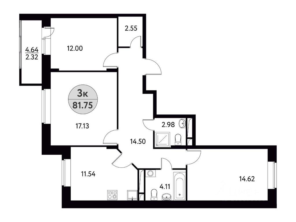 2-BD Apartment Sale, 81.75 sq. m. at Solnechnaya dolina, Fryanovskoye shosse, 64к1, Schyolkovo, Moscow Region, Russia #1 2-BD Apartment Sale, 81.75 sq. m. at Solnechnaya dolina, Fryanovskoye shosse, 64к1, Schyolkovo, Moscow Region, Russia #1