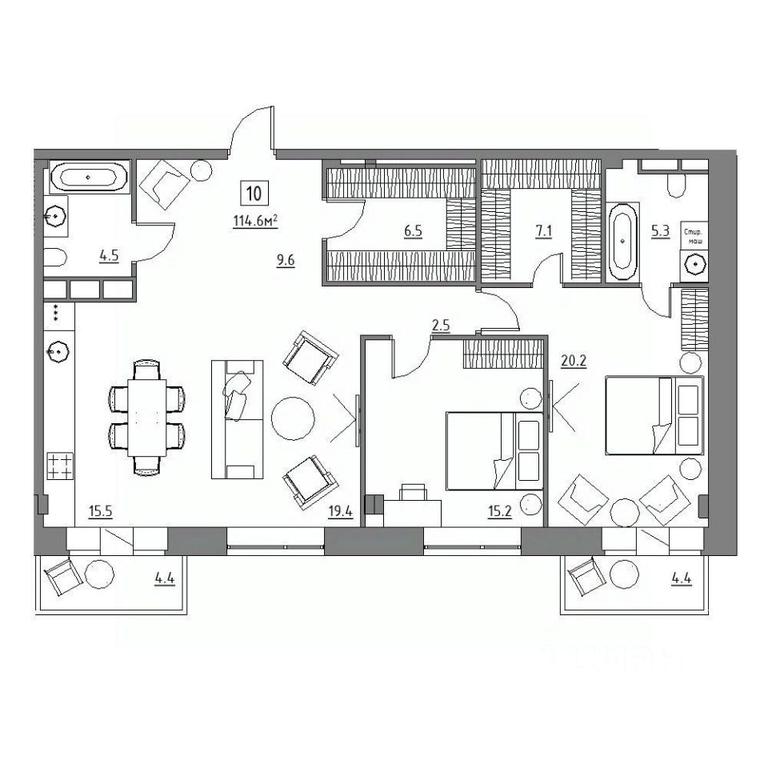 2-BD Apartment Sale, 114.6 sq. m. at Rezidentsiya 15, Sosnovaya ulitsa, District of Rastorguevo, Vidnoye, Leninskiy City District, Moscow Region, Russia #1 2-BD Apartment Sale, 114.6 sq. m. at Rezidentsiya 15, Sosnovaya ulitsa, District of Rastorguevo, Vidnoye, Leninskiy City District, Moscow Region, Russia #1