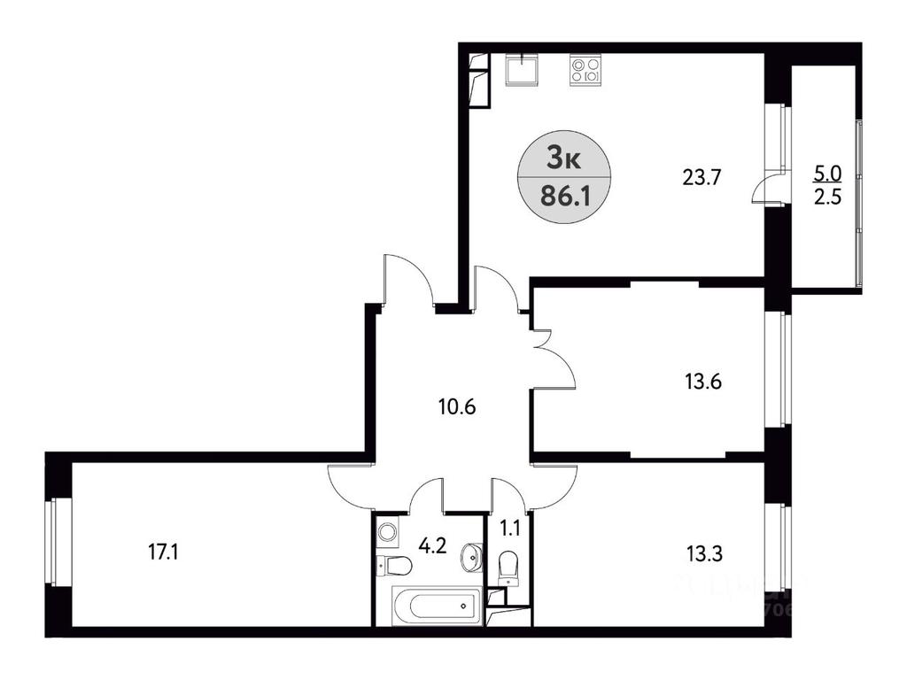 2-BD Apartment Sale, 87.7 sq. m. at Solnechnaya dolina, Fryanovskoye shosse, 64к1, Schyolkovo, Moscow Region, Russia #1 2-BD Apartment Sale, 87.7 sq. m. at Solnechnaya dolina, Fryanovskoye shosse, 64к1, Schyolkovo, Moscow Region, Russia #1