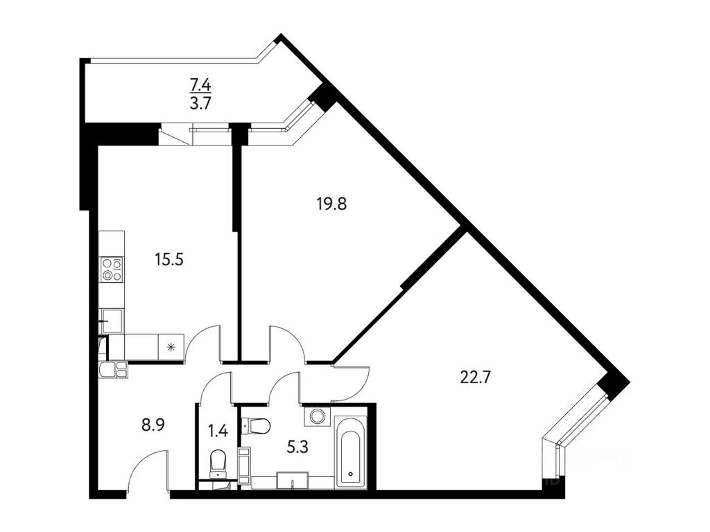1-BD Apartment Sale, 78.9平方米 at Solnechny Park, zhiloy kompleks Solnechny park, Schyolkovo, Moscow Region, Russia #1 1-BD Apartment Sale, 78.9平方米 at Solnechny Park, zhiloy kompleks Solnechny park, Schyolkovo, Moscow Region, Russia #1