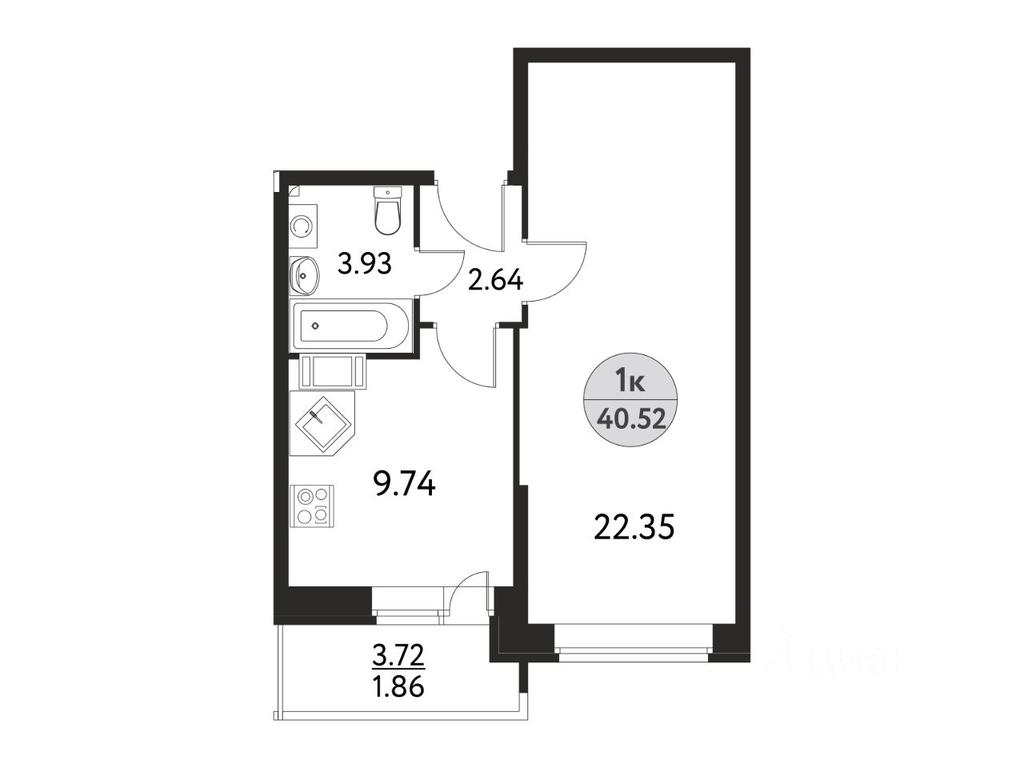 Apartment Sale, 40.52平方米 at Dom na Sirenevoy, Polevaya ulitsa, Schyolkovo, Moscow Region, Russia #1 Apartment Sale, 40.52平方米 at Dom na Sirenevoy, Polevaya ulitsa, Schyolkovo, Moscow Region, Russia #1