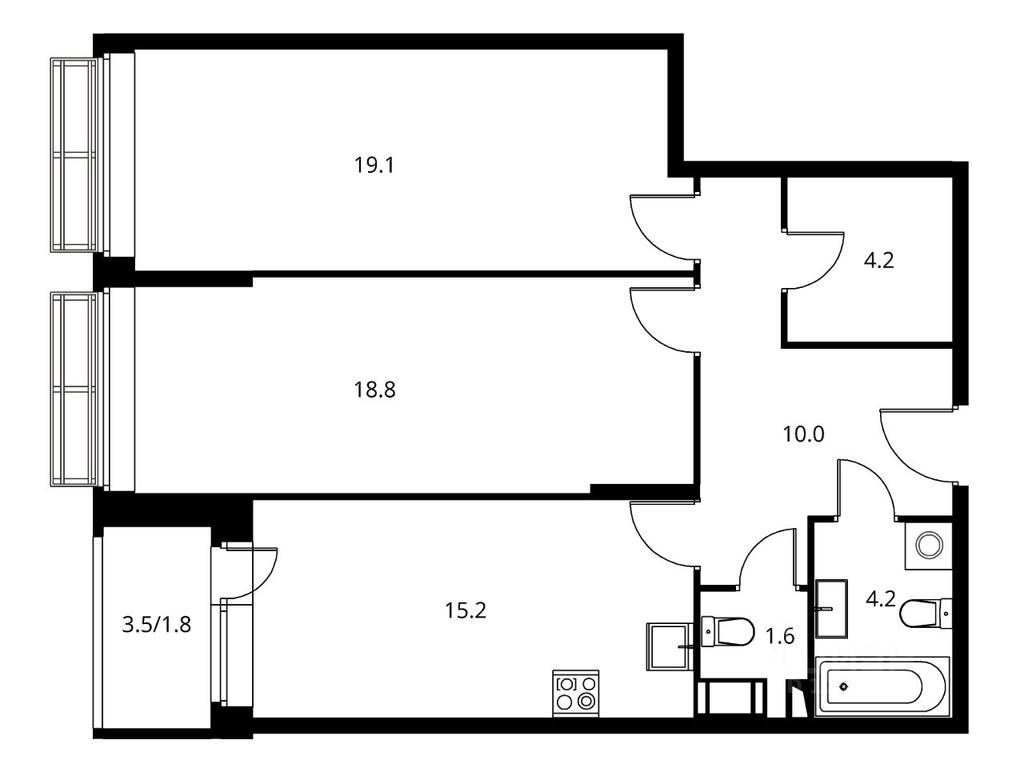 1-BD Apartment Sale, 76.6 sq. m. at Solnechny Park, zhiloy kompleks Solnechny park, Schyolkovo, Moscow Region, Russia #1 1-BD Apartment Sale, 76.6 sq. m. at Solnechny Park, zhiloy kompleks Solnechny park, Schyolkovo, Moscow Region, Russia #1