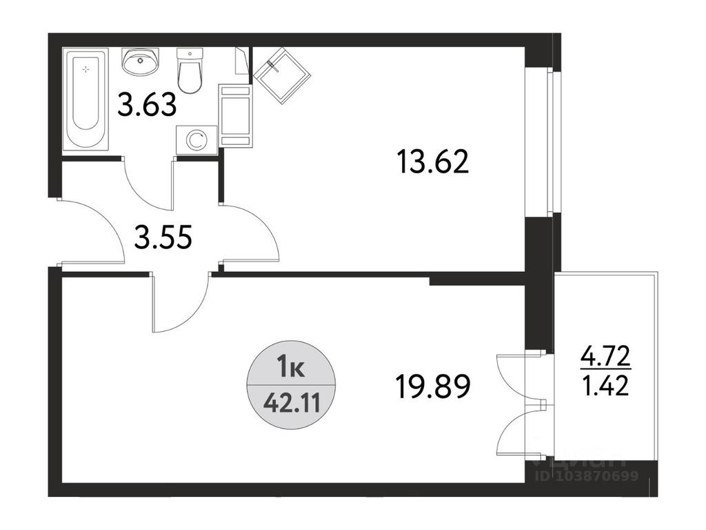 Apartment Sale, 42.11平方米 at Dom na Sirenevoy, Polevaya ulitsa, Schyolkovo, Moscow Region, Russia #1 Apartment Sale, 42.11平方米 at Dom na Sirenevoy, Polevaya ulitsa, Schyolkovo, Moscow Region, Russia #1