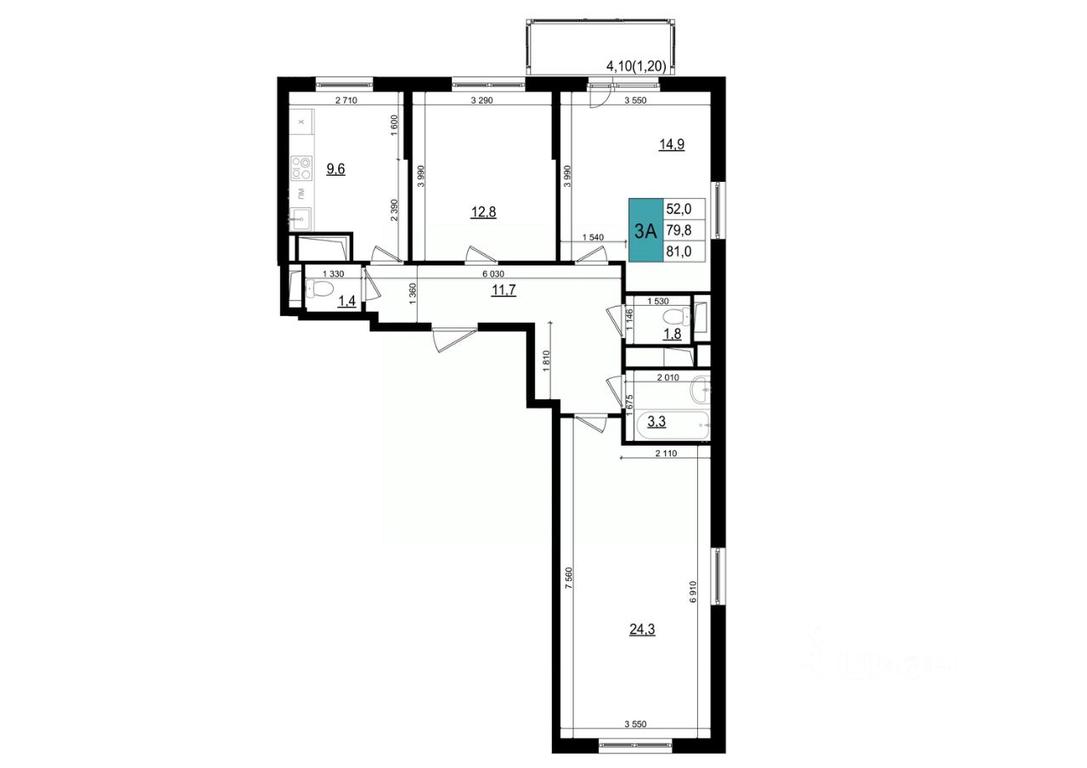 2-BD Apartment Sale, 81平方米 at Mikrorayon 6 6A, 6A mikrorayon, Odintsovo, Moscow Region, Russia #1 2-BD Apartment Sale, 81平方米 at Mikrorayon 6 6A, 6A mikrorayon, Odintsovo, Moscow Region, Russia #1