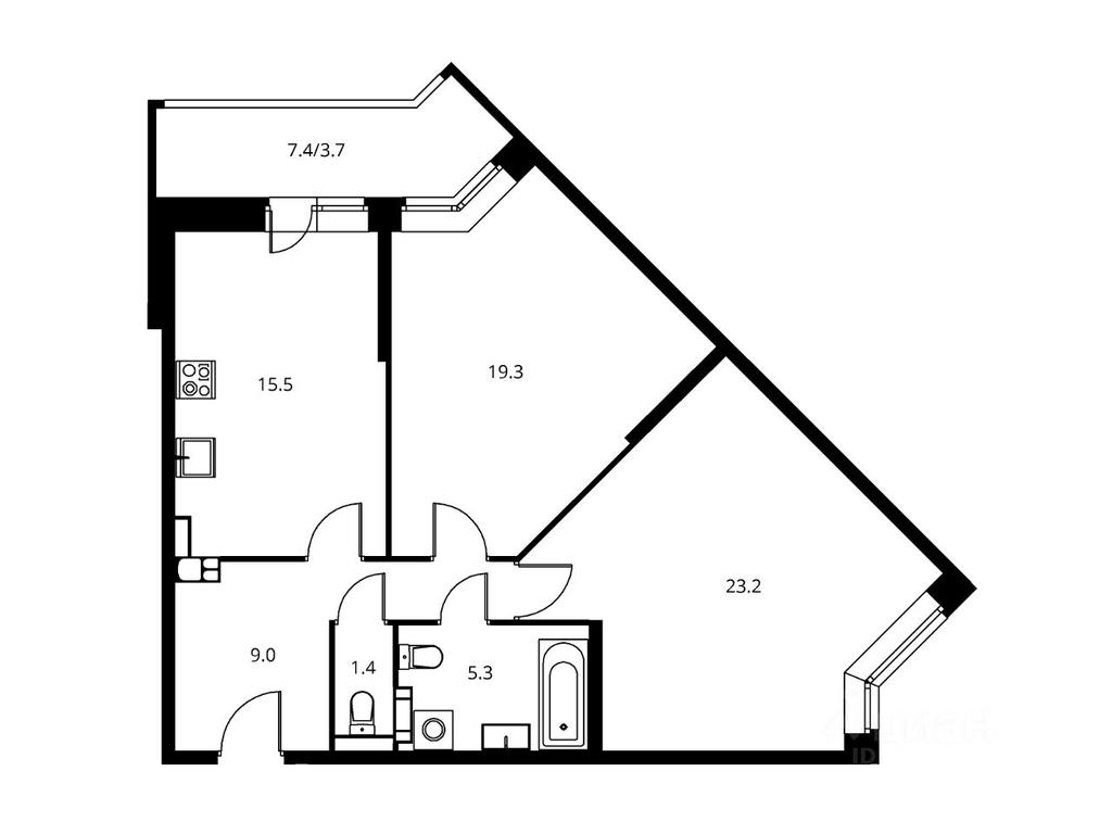 1-BD Apartment Sale, 78.9平方米 at Solnechny Park, zhiloy kompleks Solnechny park, Schyolkovo, Moscow Region, Russia #1 1-BD Apartment Sale, 78.9平方米 at Solnechny Park, zhiloy kompleks Solnechny park, Schyolkovo, Moscow Region, Russia #1