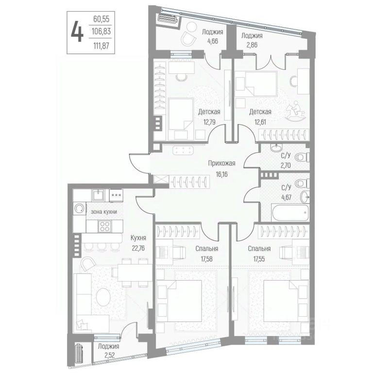 3-BD Apartment Sale, 111.6 sq. m. at Elyon, zhiloy kompleks Elyon, derevnya Kryukovo, Odintsovskiy Urban District, Moscow Region, Russia #1 3-BD Apartment Sale, 111.6 sq. m. at Elyon, zhiloy kompleks Elyon, derevnya Kryukovo, Odintsovskiy Urban District, Moscow Region, Russia #1