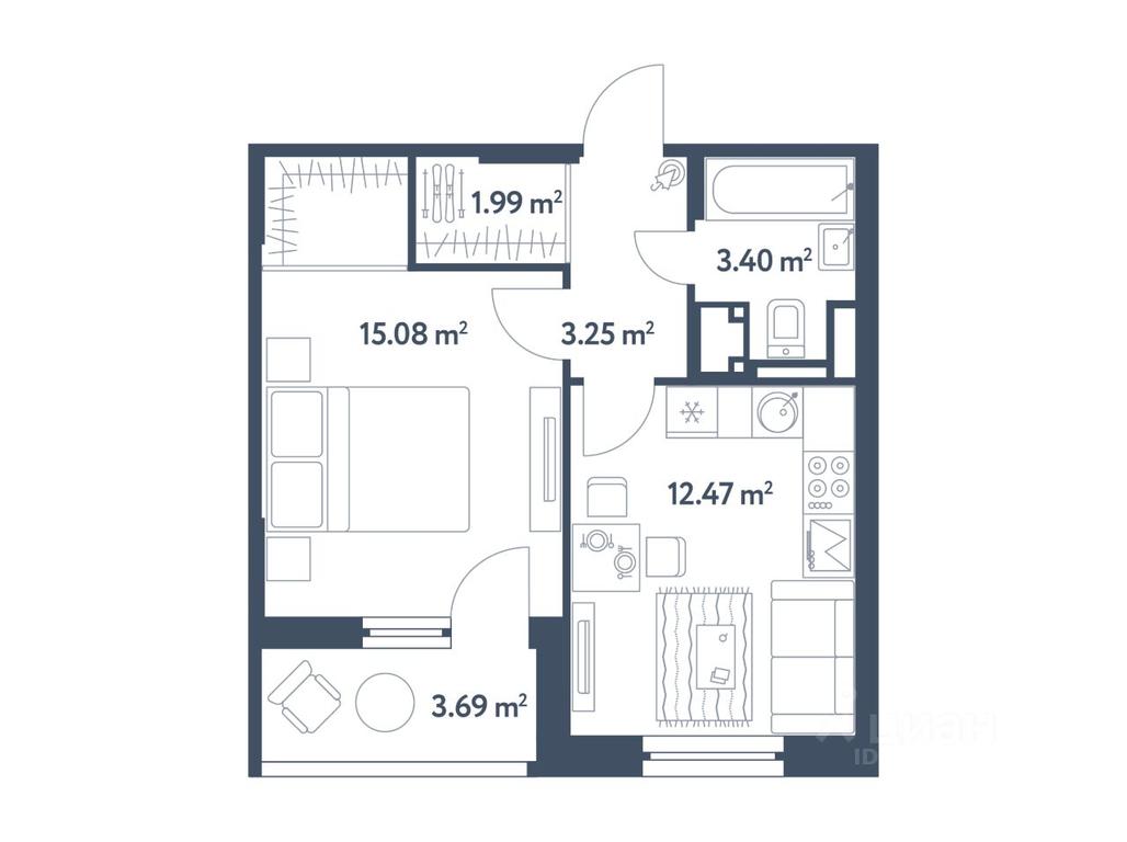 Продажа квартиры, 38,04 м² в ЖК «Светлый мир Станция Л», Люблинская улица, Москва, Россия #1 Продажа квартиры, 38,04 м² в ЖК «Светлый мир Станция Л», Люблинская улица, Москва, Россия #1