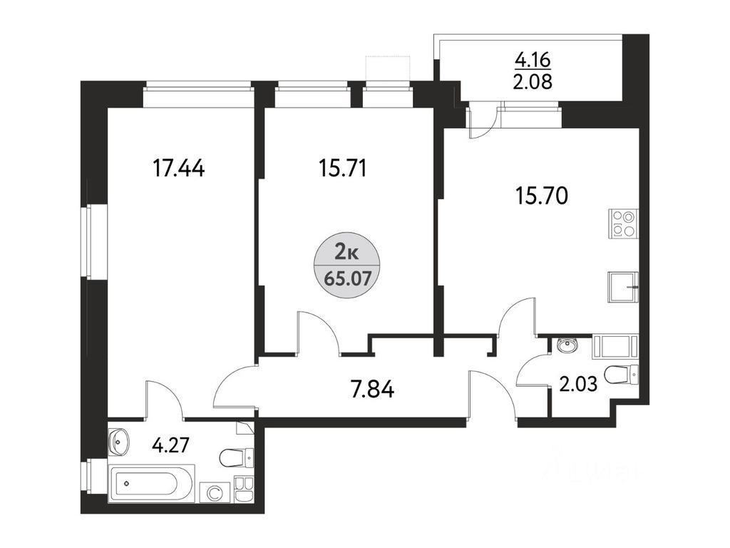 1-BD Apartment Sale, 65.07平方米 at Dom na Sirenevoy, Polevaya ulitsa, Schyolkovo, Moscow Region, Russia #1 1-BD Apartment Sale, 65.07平方米 at Dom na Sirenevoy, Polevaya ulitsa, Schyolkovo, Moscow Region, Russia #1